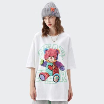 تی شرت خرس رنگین کمانی برند inflation - فروشگاه پیرسوک
