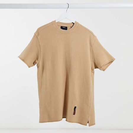 تی شرت لبه سنگ شور برشکا کرمی - فروشگاه پیرسوک