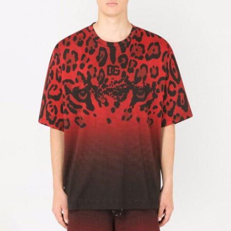 تی شرت پلنگی قرمز دولچه گابانا - فروشگاه پیرسوک