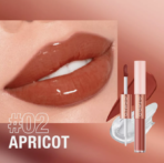 رژ لب مایع مات و لیپ گلاس دو سر او تو او رنگ apricot-02